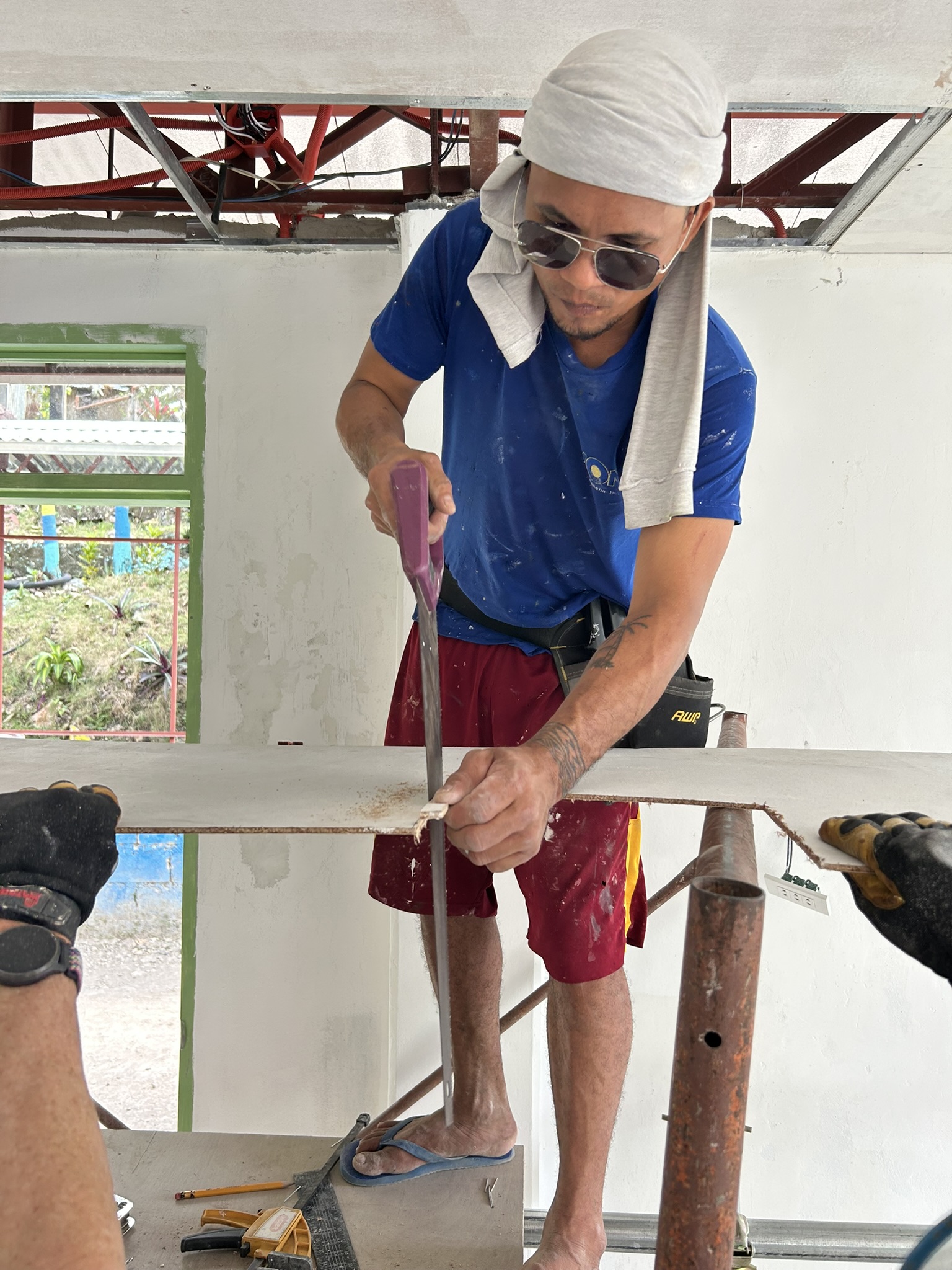 As we were warned, the local foreman won't really care for much PPE